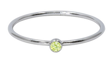 Load image into Gallery viewer, Sterling Silver 2mm Birthstone Stacking Ring
