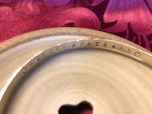 Load image into Gallery viewer, Personalised Hand Stamped Hammered Finish Secret Message Silver Bangle
