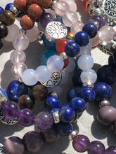 Load image into Gallery viewer, Rainbow Energy Healing Anxiety Worry Tree of Life Chakra Bracelets
