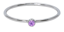 Load image into Gallery viewer, Sterling Silver 2mm Birthstone Stacking Ring
